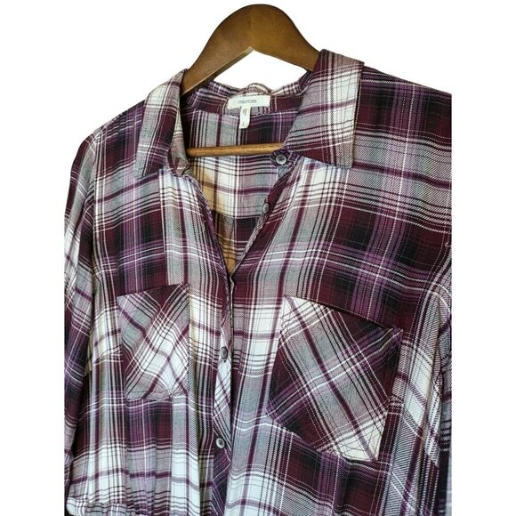 Plaid Button-Up Shirt Dress - Picture 2 of 10